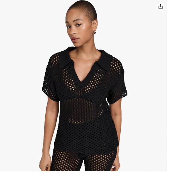 MINKPINK swim coverup Gayla Crochet Top & pants 2 piece set - Picture 5 of 9